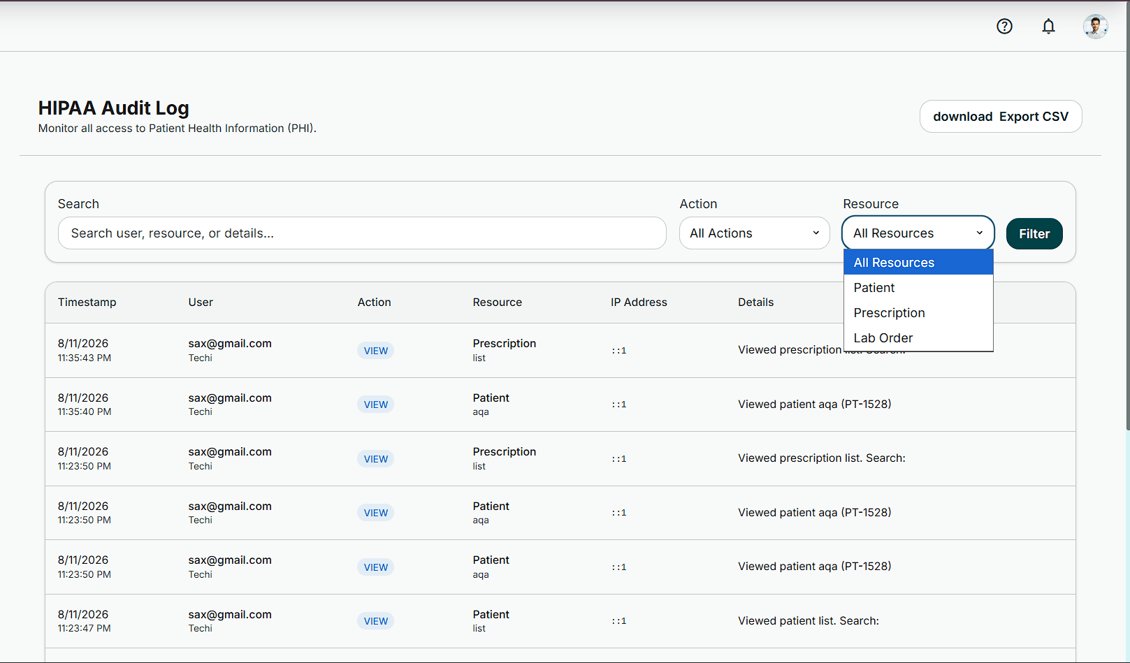 Audit & Security Logs
