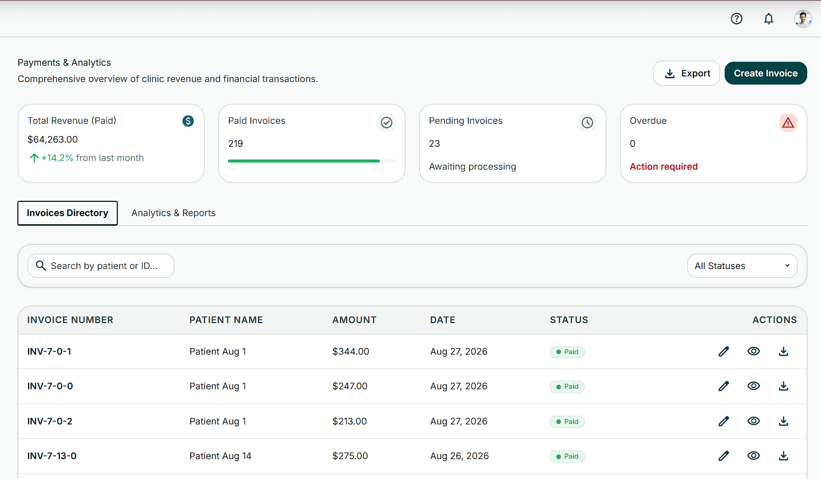 Billing & Invoices